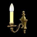 Miete - einarmige Wandlampe aus Messing