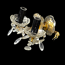 Miete - zweiarmige Wandlampe mit Plexiglasverzierungen
