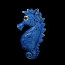 Miete - Pappmache-Figur blaues Seepferdchen