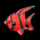Miete - roter Fisch aus Plastik