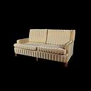 Miete - Sofa, beige gestreift, Zweisitzer