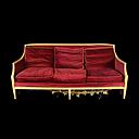 Miete - Sofa, rot, Dreisitzer