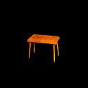 Miete - Hocker mit orangem Polster