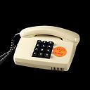 Miete - beiges Tastentelefon 80er Jahre
