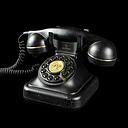 Miete - schwarzes Telefon 30er Jahre-Nachbau