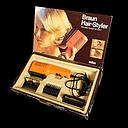 Miete - oranger Föhn mit Bürste Braun Hair-Styler