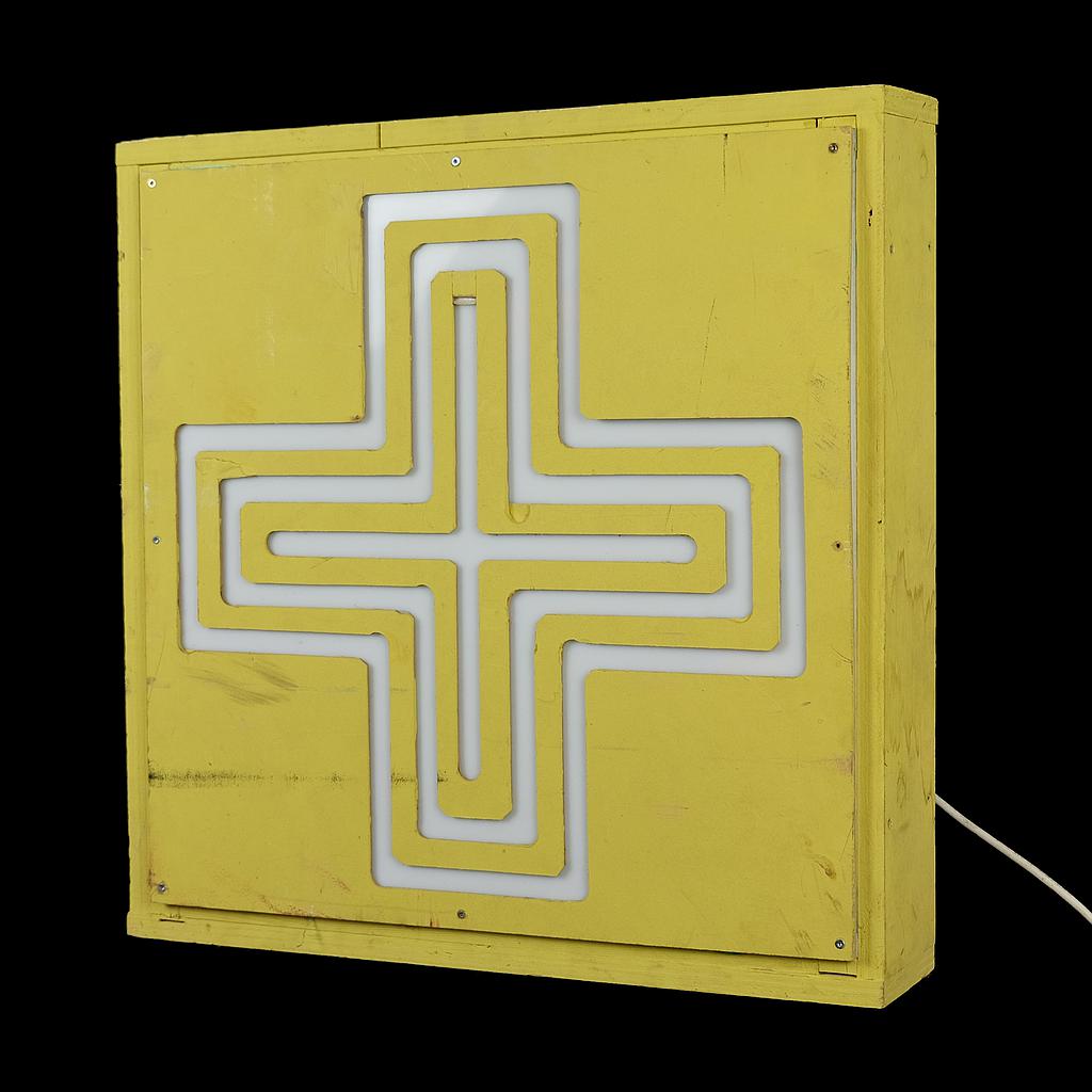 Leuchtschild mit Apothekenkreuz