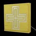 Leuchtschild mit Apothekenkreuz