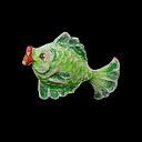 Miete - türkiser Fisch aus Pappmaché