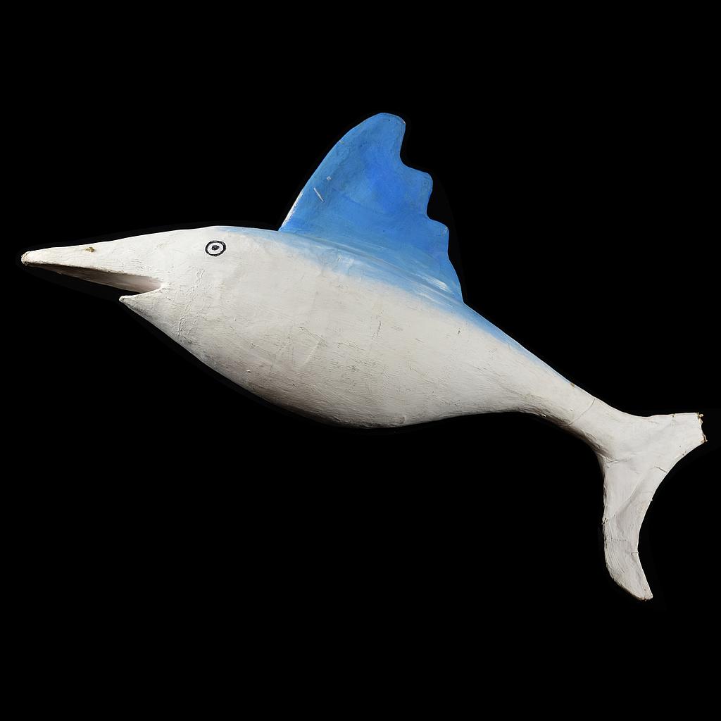 blauer Marlin-Fisch aus Pappmache