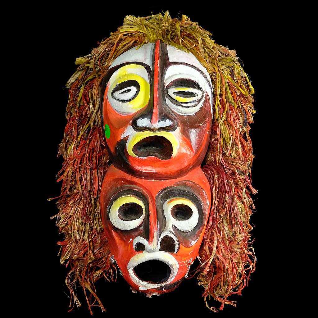 große Fantasie-Maske (Doppelgesicht)
