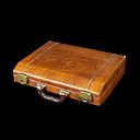 [V-REQ0226] Miete - brauner Aktenkoffer mit goldenen Verschlüssen