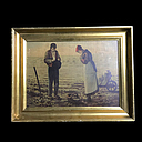 Miete - goldener Bilderrahmen mit gedrucktem Bild