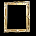 Miete - goldener Bilderrahmen mit Verzierung