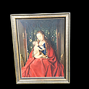 Miete - goldener Holzrahmen mit Bild "stillende Frau"