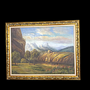 Miete - großes Bild mit goldenem Rahmen
