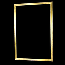 Miete - schlichter, goldener Rahmen