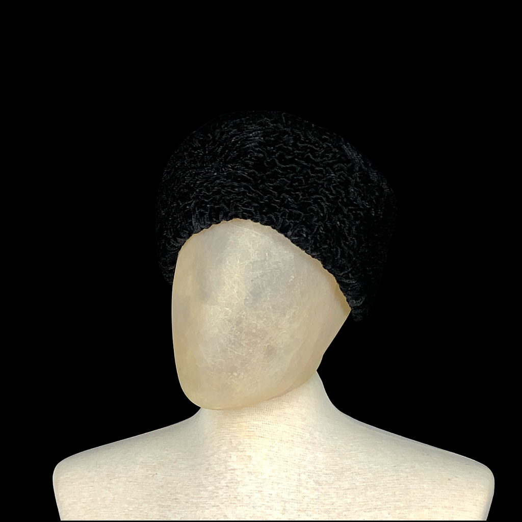 schwarze Pelzmütze (viscose)