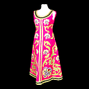 Miete - buntes, bestickte Kleid