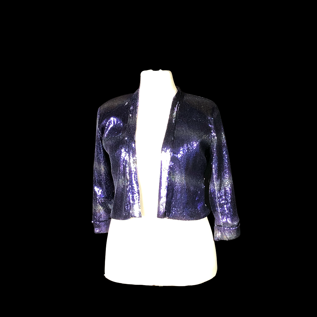 lilafarbene Paillettenjacke