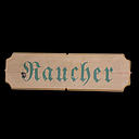 Miete - Holzschild 'Raucher'