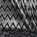 schwarz, gold, silberner Paillettenstoff "Zickzack"