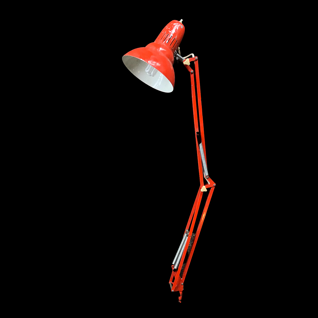 rote Architektenlampe