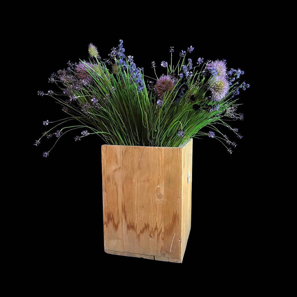 ALT LÖSCHEN ZUSAMMENGEFÜGT - künstlicher Lavendel in Holzkiste
