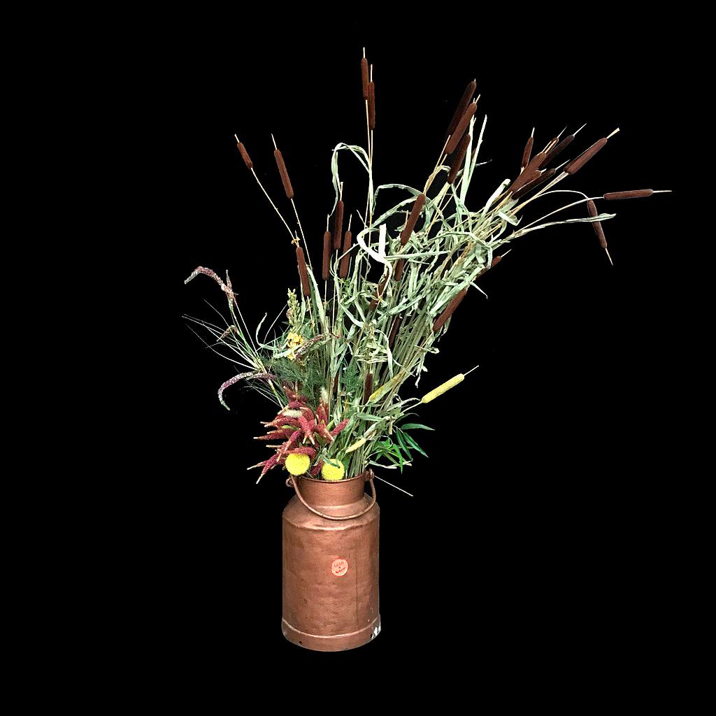 Miete - Schilfgesteck in Kupfer-Kanne