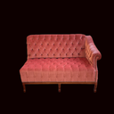 Sofa rosa Samt Chesterfield-Polster 2-Sitzer
