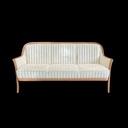 Sofa beige-gold gestreift Jugendstil 