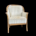 Sessel beige-gold gestreift Jugendstil