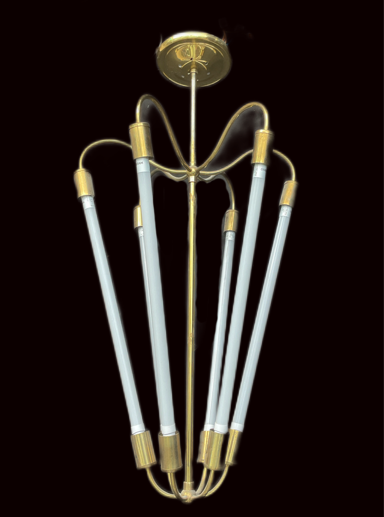 Bauhaus Kronleuchter aus Messing