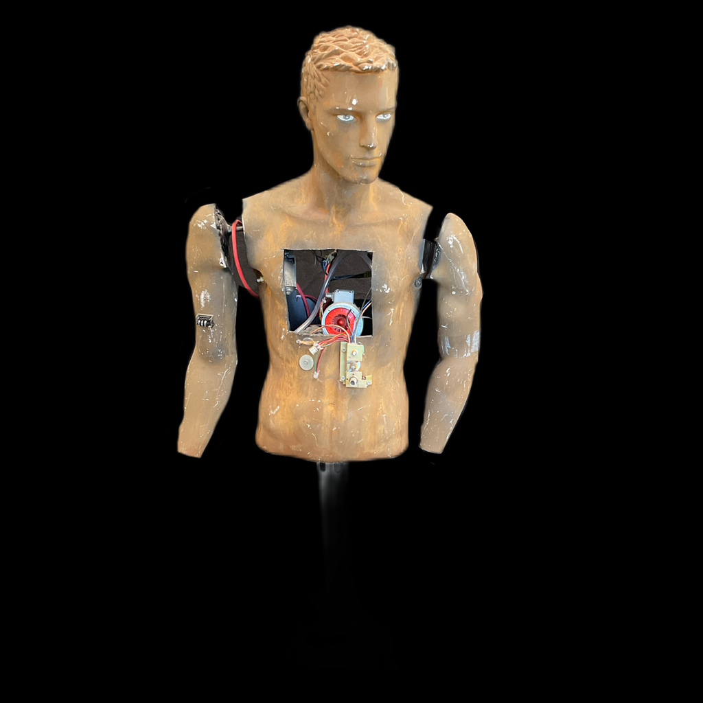 Roboter Torso auf Metallstandbein