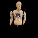 Roboter Torso auf Metallstandbein