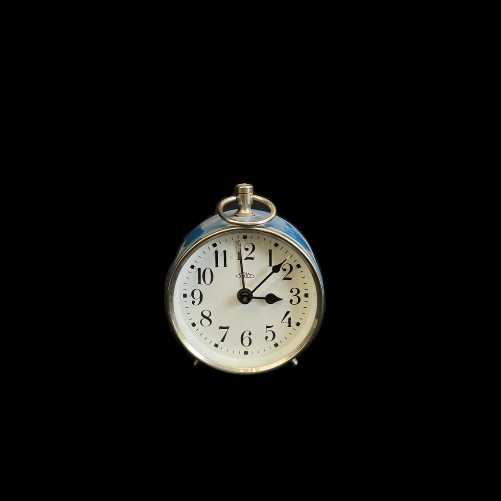Miete - Blauer Vintage Wecker