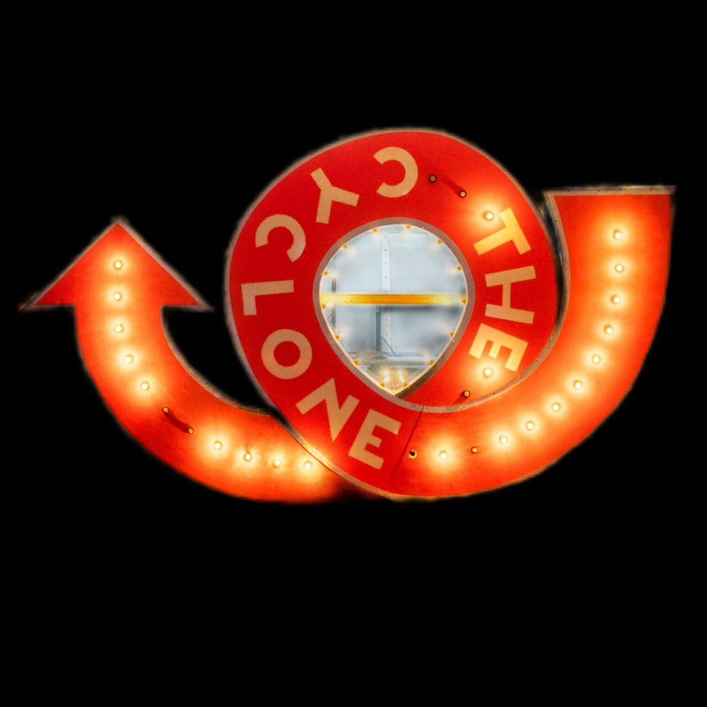 Miete - Cyclone Leuchtschild