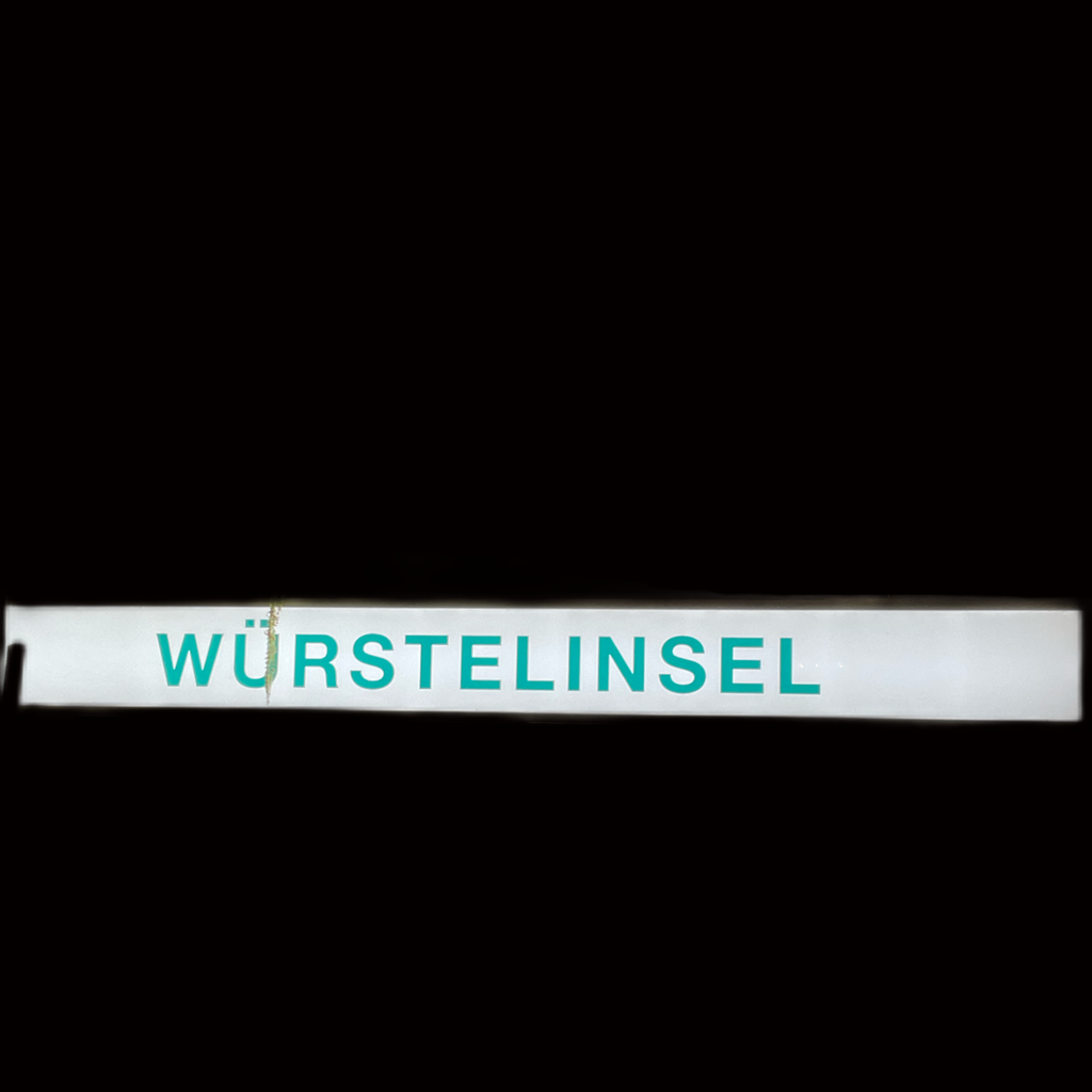 Miete - Leuchtschild „Würstelinsel“