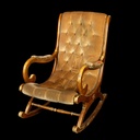 Schaukelstuhl, beige