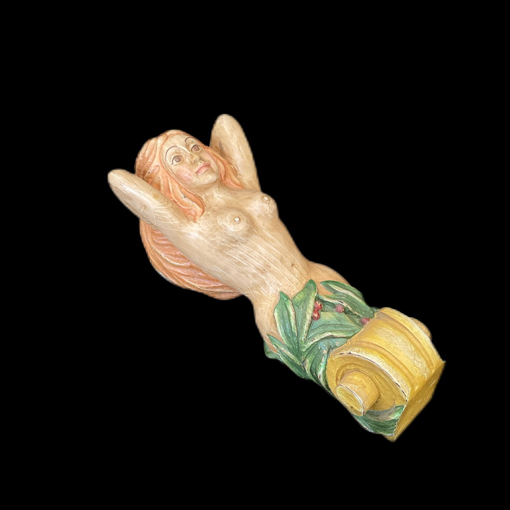 Galionsfigur aus Holz mit Wandaufhängung