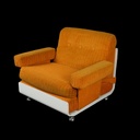 Cordsessel mit abnehmbarer Armlehne, orange
