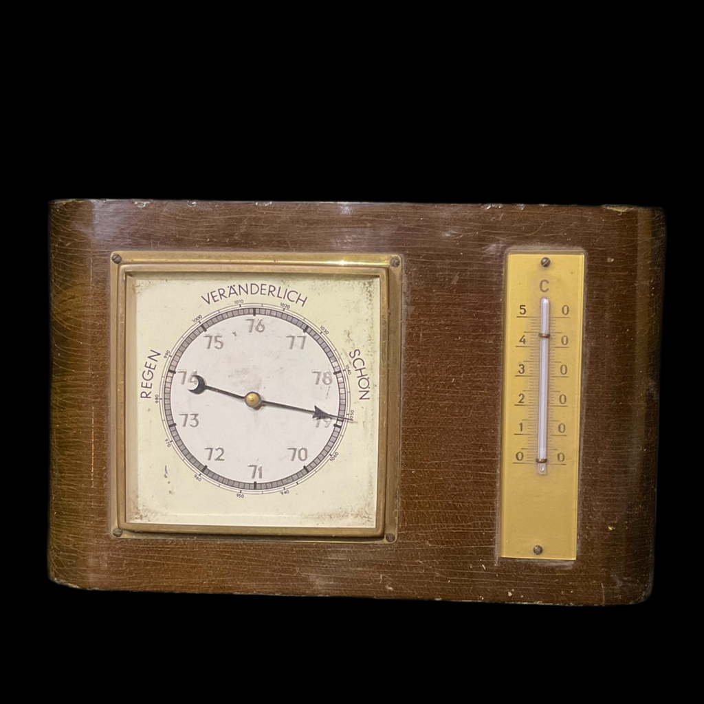 Miete - Wetterstation/ Holzbarometer / Thermometer