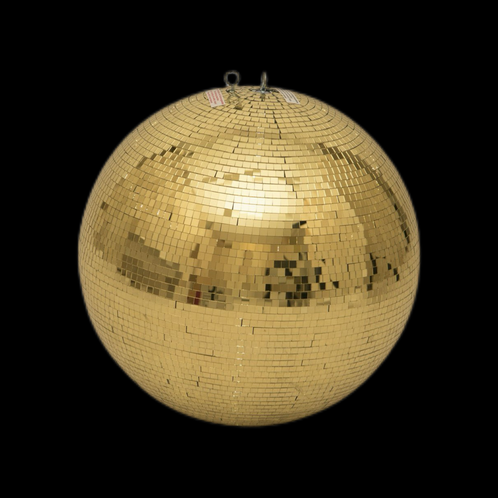 Miete - Diskokugel 30cm gold matt