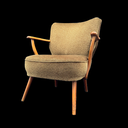 Cocktailsessel braun mit Armlehnen