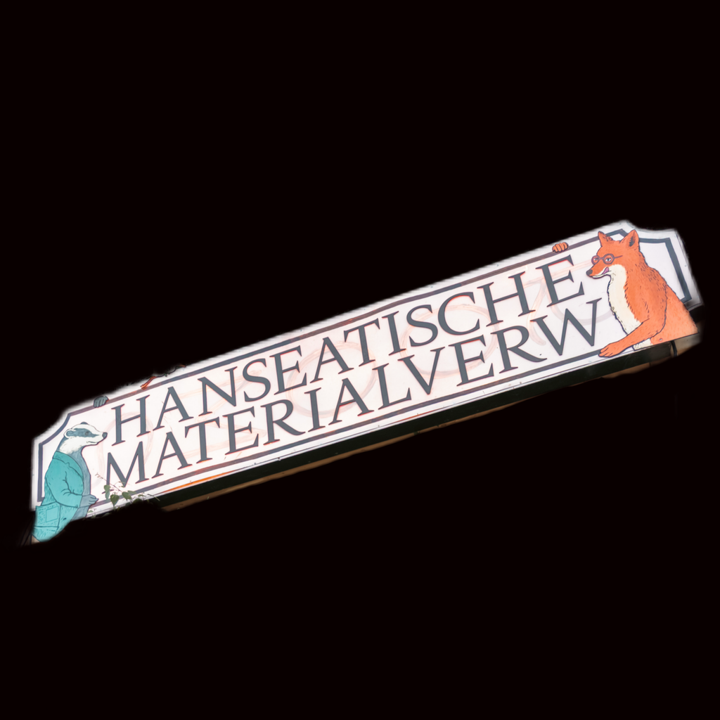 Miete - Hanseatische Materialverwaltung-Schild