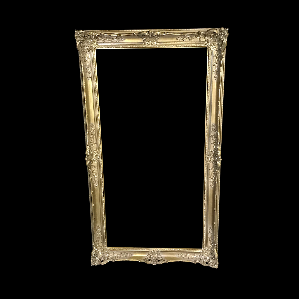 Miete - goldener Holzrahmen mit Stuck