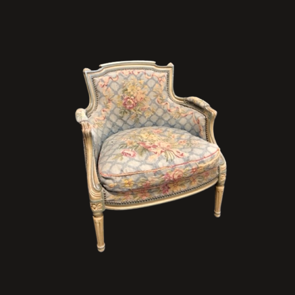 Miete - Sessel Blau / Floral