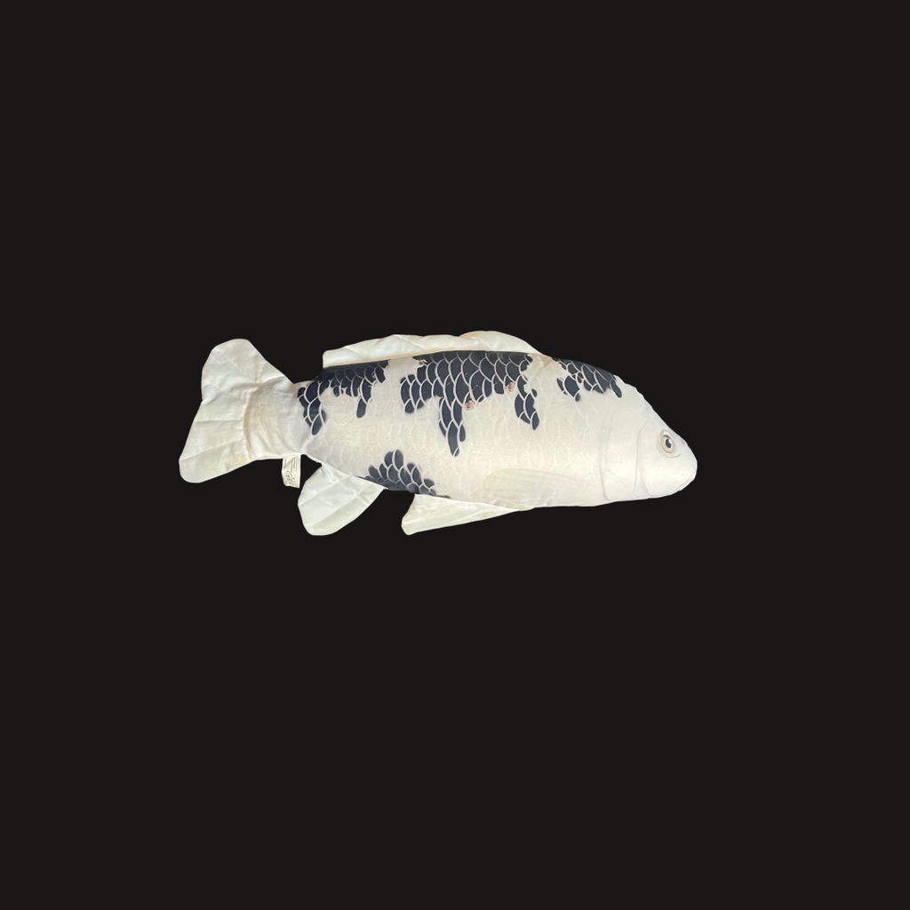 Miete - Weiß-schwarzes Fischkissen