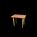 Mid-Century Beistelltisch mit verjüngten Beinen
