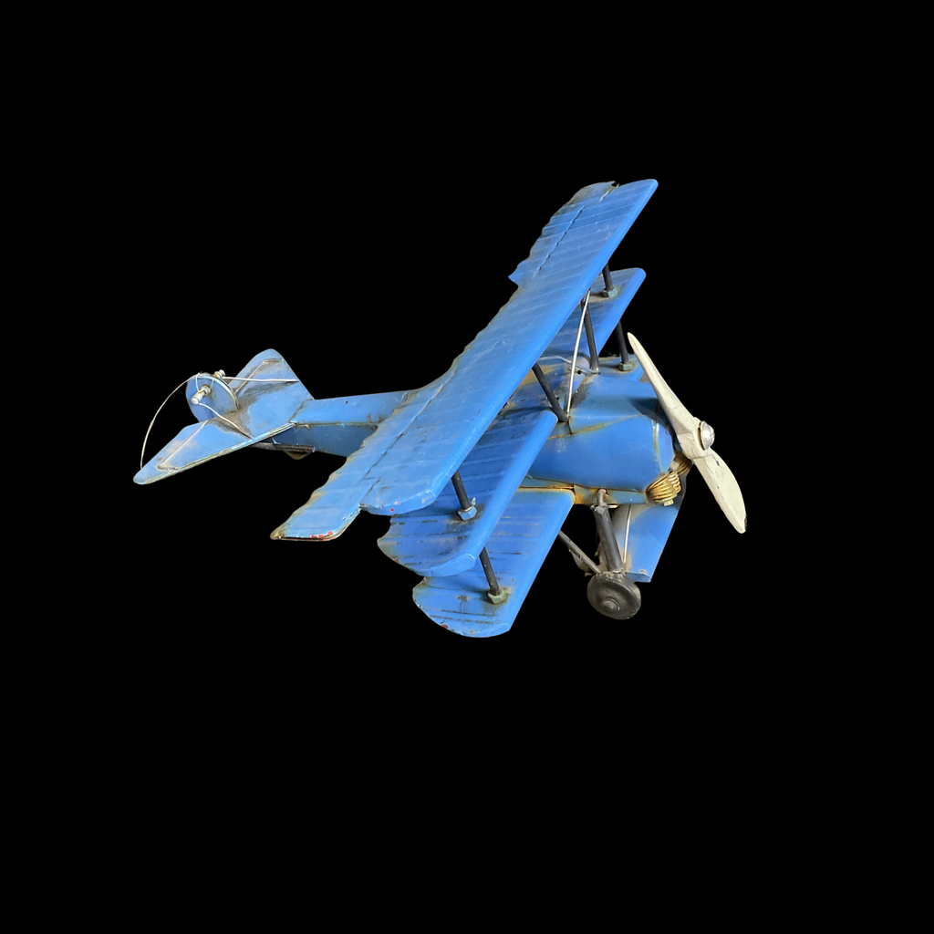 Miete - Blaues Flugzeug Dekoobjekt groß 